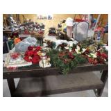 2 Totes of Christmas Greenery & Decor