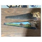 Painted Hand Saw & Hand Saw