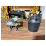 Keystone 120 Meat Grinder & Eagle Metal Can