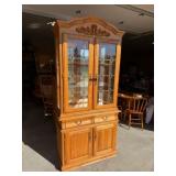 China Hutch w/Built in Lights, 2 Piece