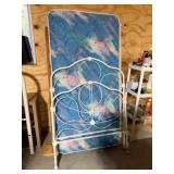 Twin Bed, Metal Head & Foot Board, Rails, Plywood