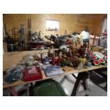 Assorted Christmas Decor, Crocheted Tree Skirt