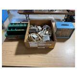 Tackle Box, Sorter Box w/Items, Elec. Items