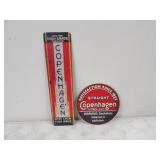 Copenhagen Tin Signs 15.75inx4in & 7.7in Dia