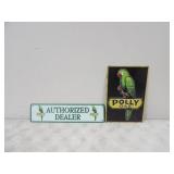Polly Gas Tin Signs 8x12in, 15.75inx4in