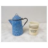 Argyle Co-Op Mini Stoneware Crock 4.5inx5.5inT w/