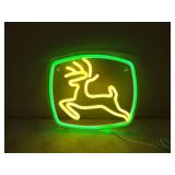 John Deere LED Neon Sign 9inx10in