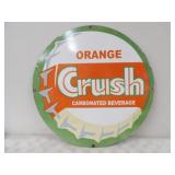 Orange Crush Metal Sign 30in Dia