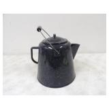 Large Black Enamel Coffee Pot