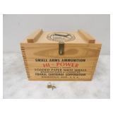 MN DHA Wood Ammo Box w/Lock & Keys 16x10x10in