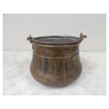 Copper Plated Pot w/Handle, 10in Dia