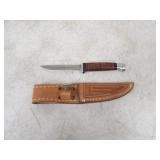 CaseXX Fixed 3in Blade Knife w/Leather Sheath