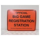 Big Game Registration Station Poly Sign 24x18in