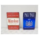 Pall Mall & Winston Tin Signs Both 12inx8in