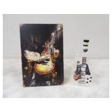 Jack Daniels Glalla Glass Bottle & Tin Sign 12x8in