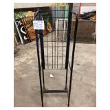 Black Metal Wire Rolling Cart Display Stand