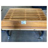 Sandmann Rolling Wood Slat Display Cart, 48 inches by 48 inches by 26 inches