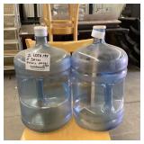 Two 5-Gallon Plastic Water Jugs