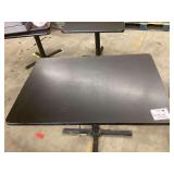 Commercial Restaurant Table with Black Laminate Top and Metal Base