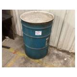 Blue 55-Gallon Metal Storage Drum