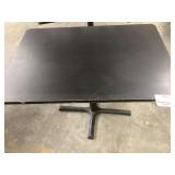 Black Rectangular Table with Pedestal Base