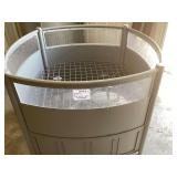 Round Produce Bin Display Stand, 48 inches x 48 inches x 42 inches