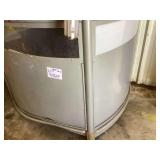 Grey Curved Commercial Produce Display Bin 48 Inches by 48 Inches by 42 Inches