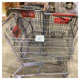 3 Metal Wire Shopping Carts