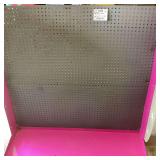 Pink Display Peg Board Stand 48 x 47 x 14.5 Inches