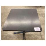 Square Table with Metal Pedestal Base 30 x 30 x 29 Inches