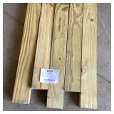 Lot of 5 Treated Wood Boards 2x4x8 Feet