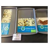 Lot of 6 Simply Done Non-Stick Carbon Steel Bakeware Including Cookie Sheets and Cake Pans
