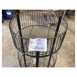 Black Wire Round Display Rack 45 x 19 Inches