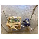 Teco-Westinghouse 3-Phase Induction Motors Lot of 2 with Rolling Cart