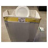 Monogram 10.25 Inch White Laminated Foam Plates Box