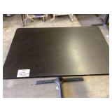 Black Rectangular Table with Pedestal Base 42' x 30' x 29'