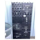 Plastic Beverage Crates and Containers, Two Stacks