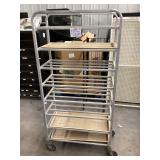 8-Shelf Aluminum Meat Rack / Utility Cart, 32' x 16' x 66'