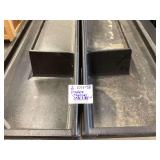 Set of 2 Black Plastic Produce Shelves / Display Trays (64.5 x 18.5 x 17 Inches)