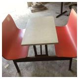 Orange Booth and Table Set