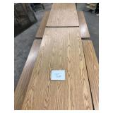 Sico 12 Foot x 4 Foot Mobile Folding Cafeteria Table with Attached Benches