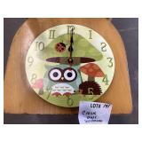 Owl and Mushroom Decorative Wall Clock