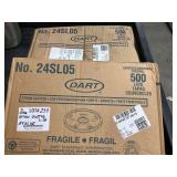 Two Cases Dart 24SL05 Straw Slotted Lids 500 Count Each