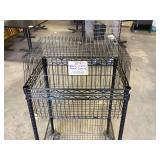 InterMetro Black Metal Rolling Wire Basket Storage Rack