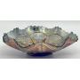 Fenton Carnival Art Glass Peacock & Grapes Bowl