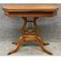 Mahogany Lyre Base Flip Top Game Table