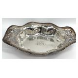 Reticulated Sterling Silver Oval Bowl