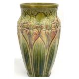 Art Nouveau Brush McCoy Majolica Amaryllis Vase