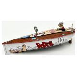 Popeye Tin Speedboat Toy