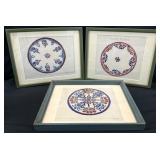 3 Signed Atlanta McIntosh "Plate Designs" Orig.